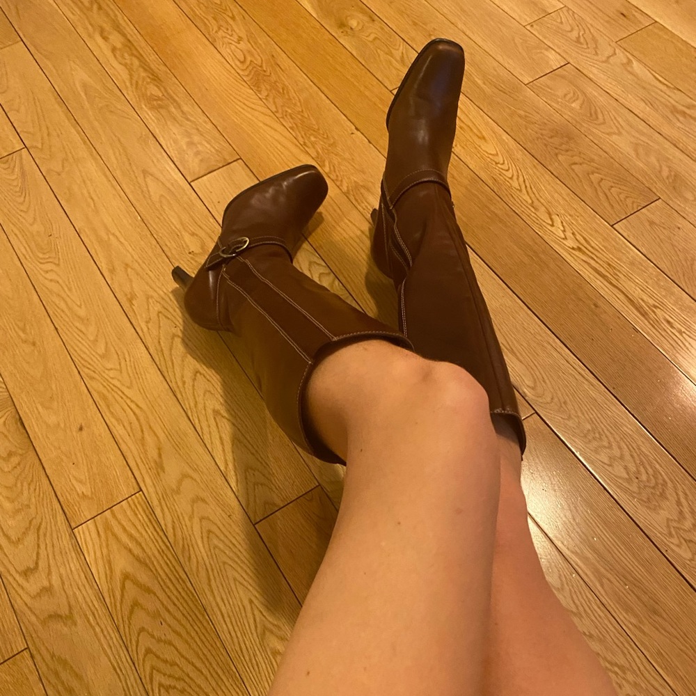 Anne Klein Knee High Leather Boots